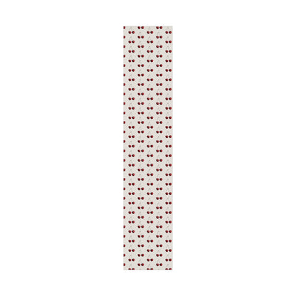 Moody Cherry Stem Gift Wrapping Paper – Glossy Red Fruit on Bone Color