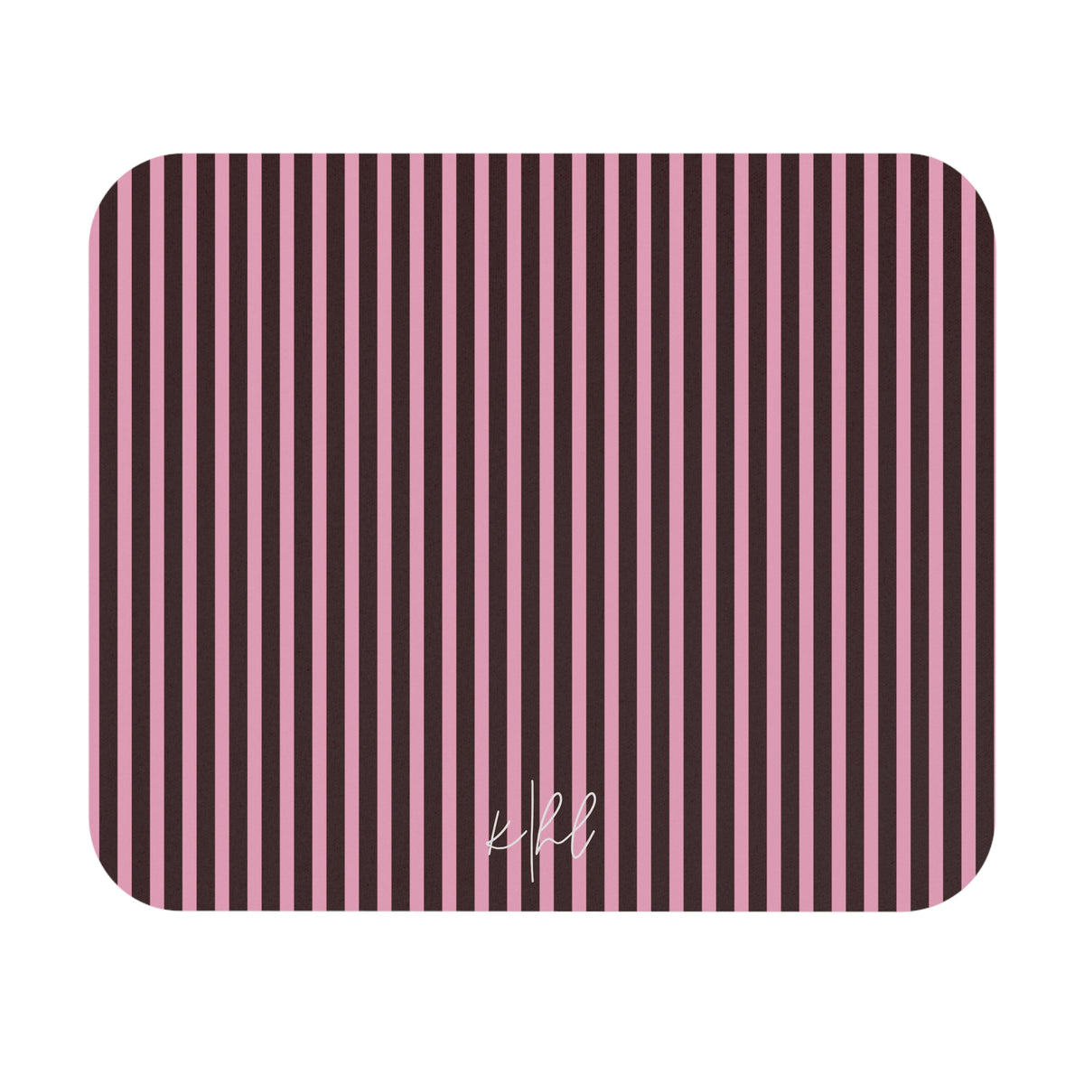 Signature Velvet Noir + Pink Stripe Mouse Pad