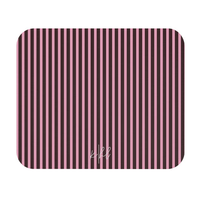 Signature Velvet Noir + Pink Stripe Mouse Pad