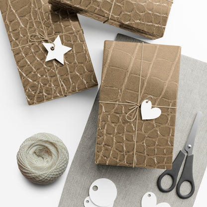 Tan Alligator Gift Wrapping Paper