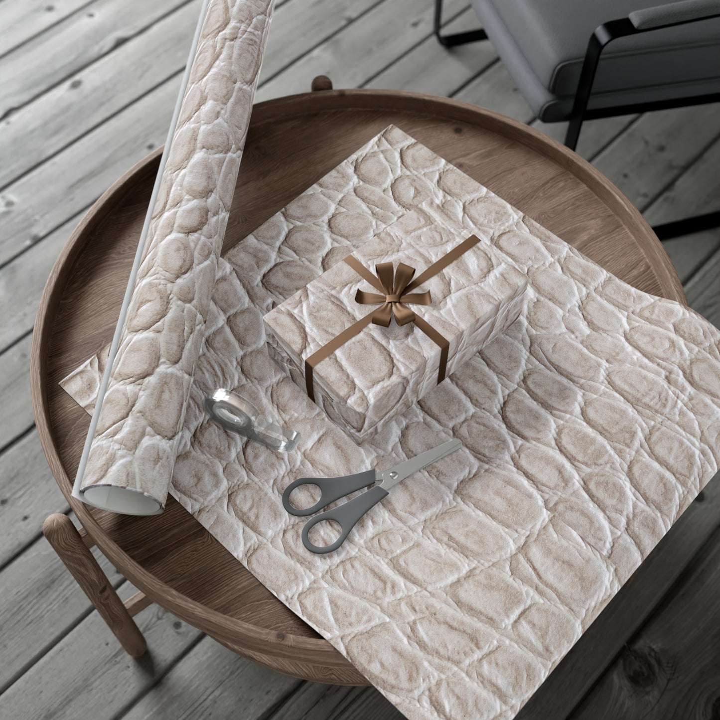 Cream Reptile Gift Wrapping Paper