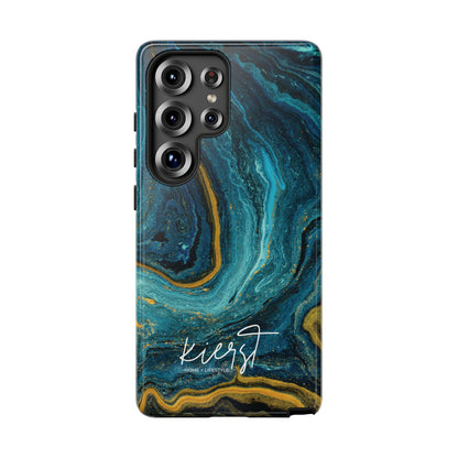 Teal & Gold Marble Samsung Galaxy Case