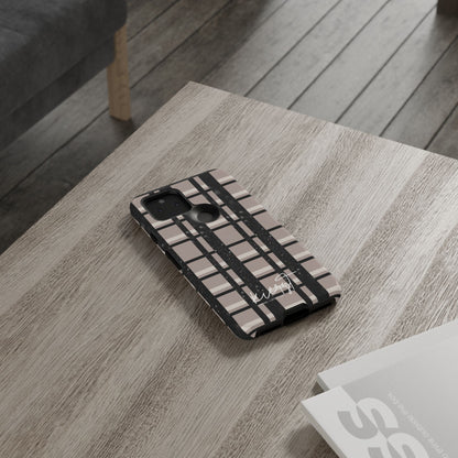 Elevated Neutrals Plaid Google Pixel Case | Taupe, Cream, & Black—Refined, Not Routine