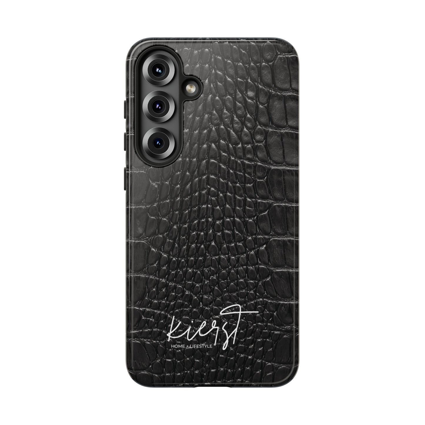 Black Alligator Print Samsung Galaxy Phone Case