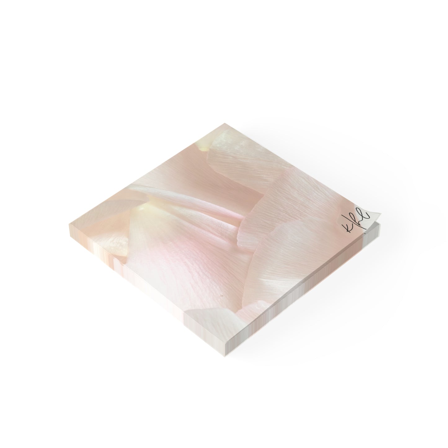 Iridescent Petals Post-it® Note Pad | Soft Pink Floral Sticky Notes for Elegant Everyday Reminders