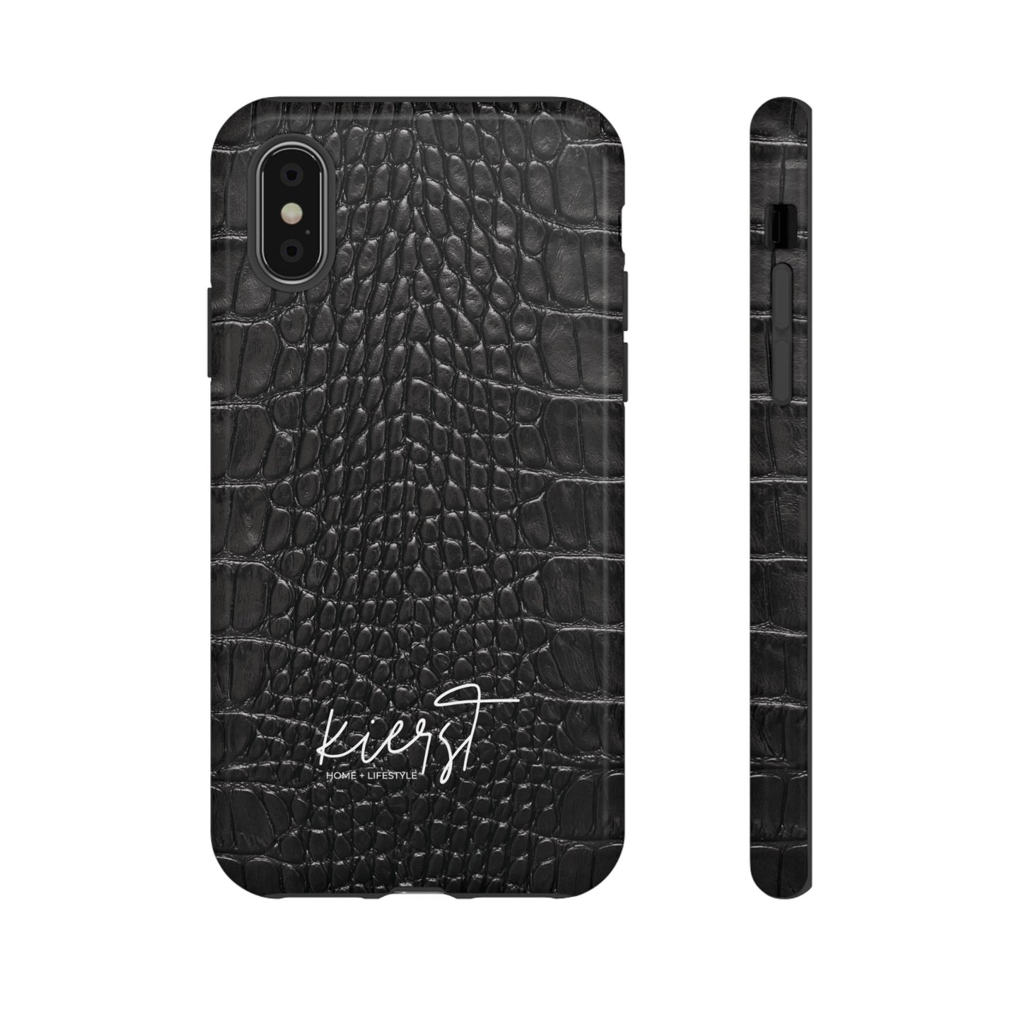 Black Alligator Print iPhone Case
