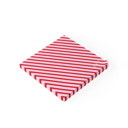 Holiday 25 Pink and Red Diagonal Striped Post-it® Note Pad