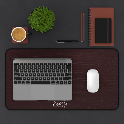 Signature Velvet Noir Crocodile Print Desk Mat