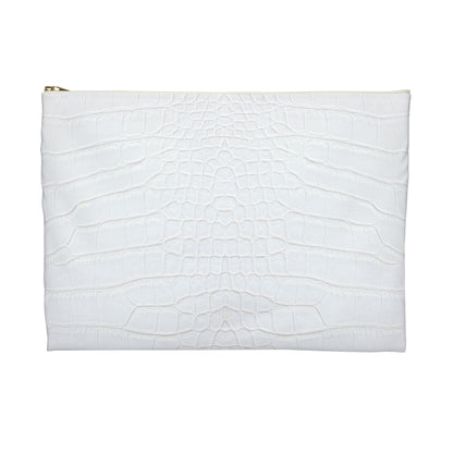 White Alligator Accessory Pouch