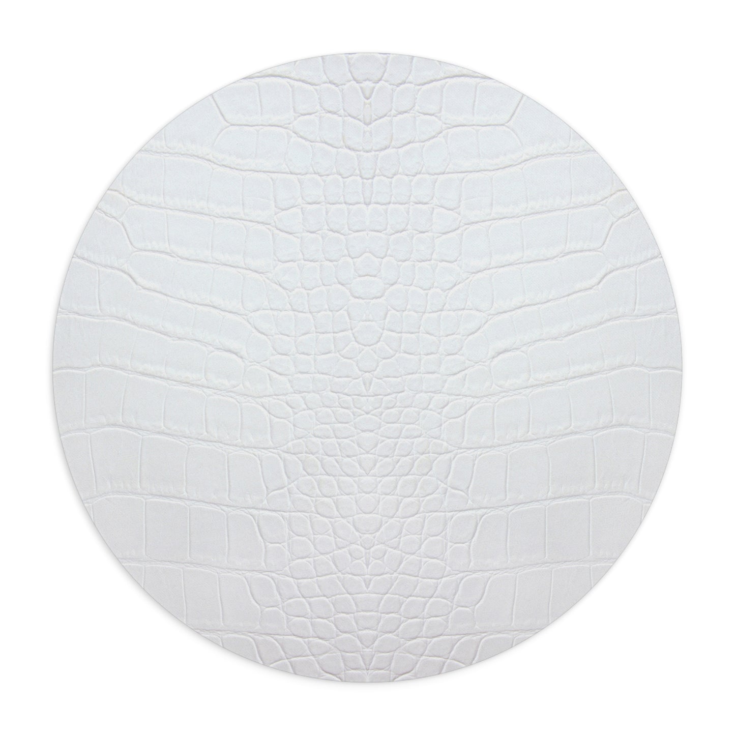 White Alligator Print Mouse Pad