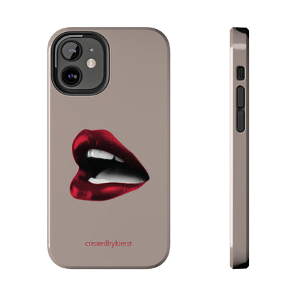 Vintage Newspaper Red Lips iPhone Case