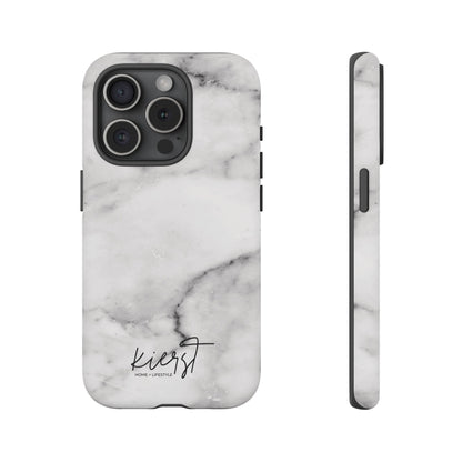 Lived-In White and Grey Marble iPhone Case | Curated Calm, Captured in Marble
