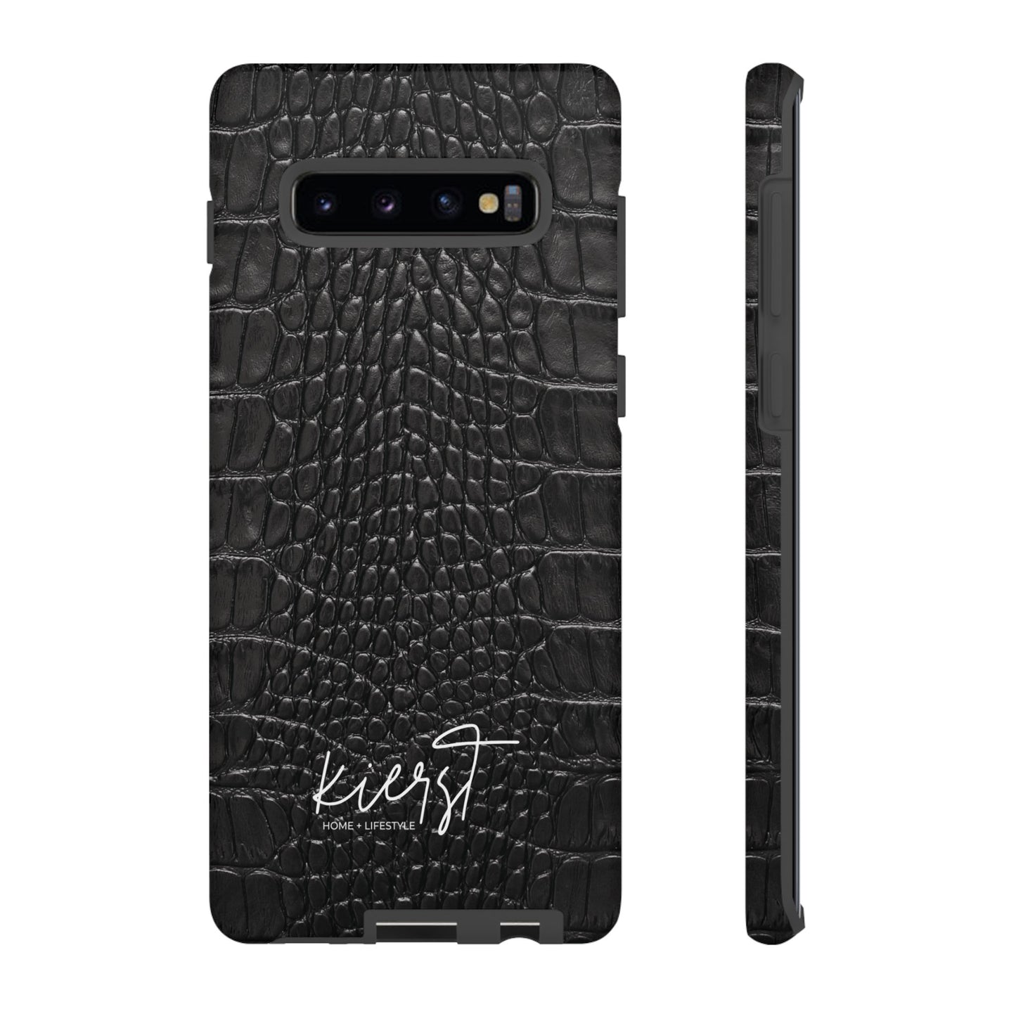 Black Alligator Print Samsung Galaxy Phone Case