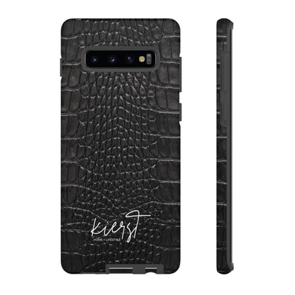Black Alligator Print Samsung Galaxy Phone Case