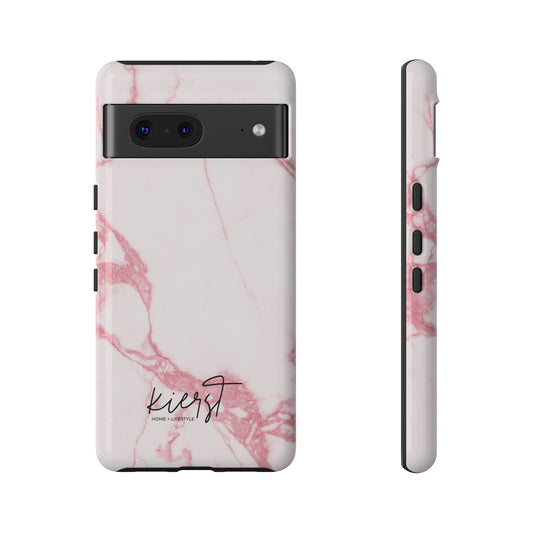 Pink + White Marble Google Pixel Case