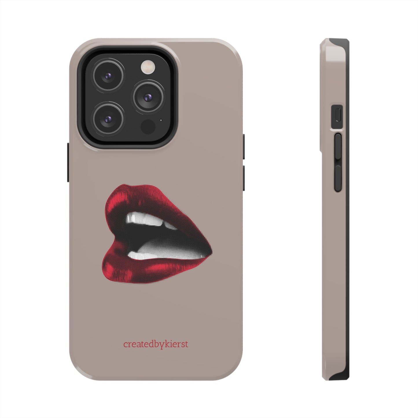 Vintage Newspaper Red Lips iPhone Case