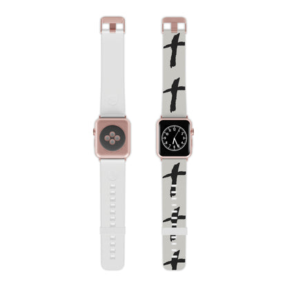 Black Brushstroke Cross Apple Watch Band