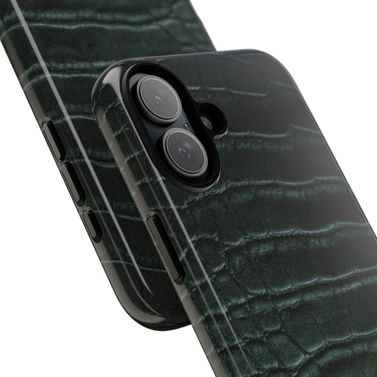 Emerald Crocodile Print iPhone Case