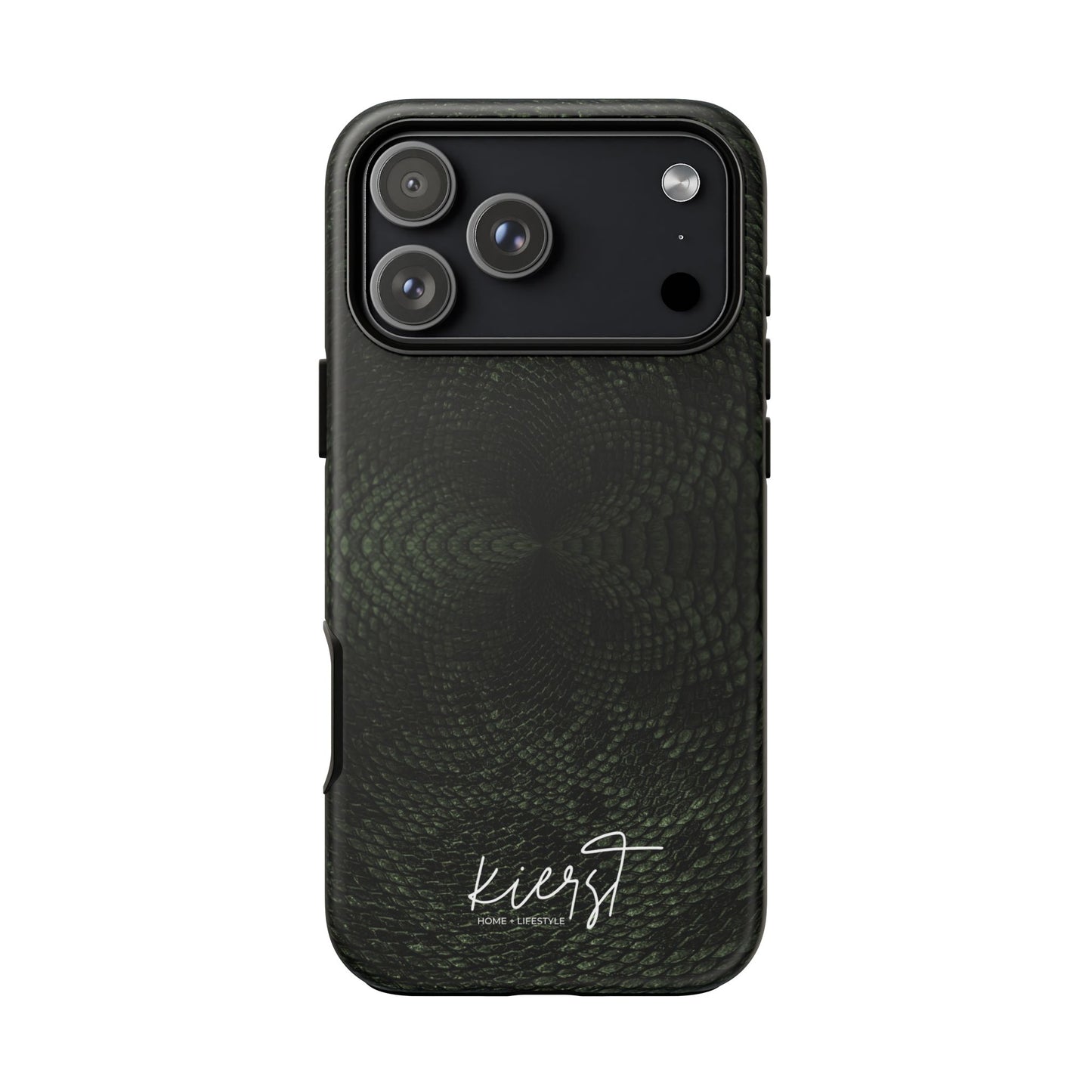 Deep Rich Green Snake Print iPhone Case