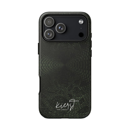 Deep Rich Green Snake Print iPhone Case
