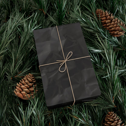 Black Crinkle Paper Inspired Gift Wrapping Paper