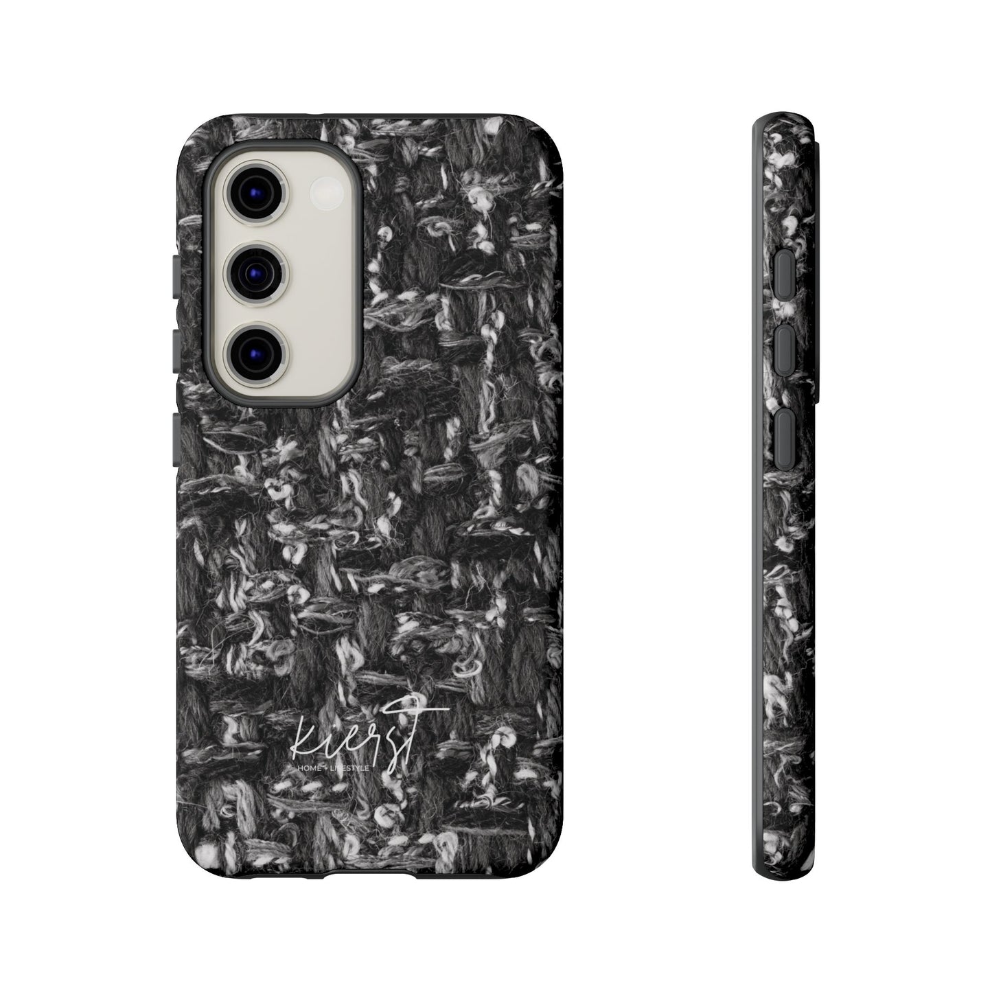Grey Tweed Print Samsung Galaxy Phone Case
