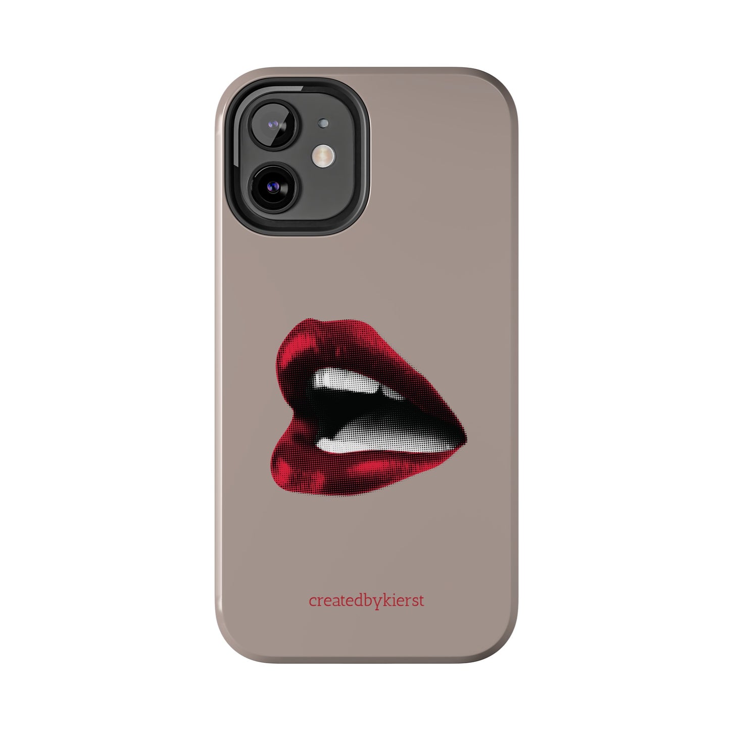 Vintage Newspaper Red Lips iPhone Case