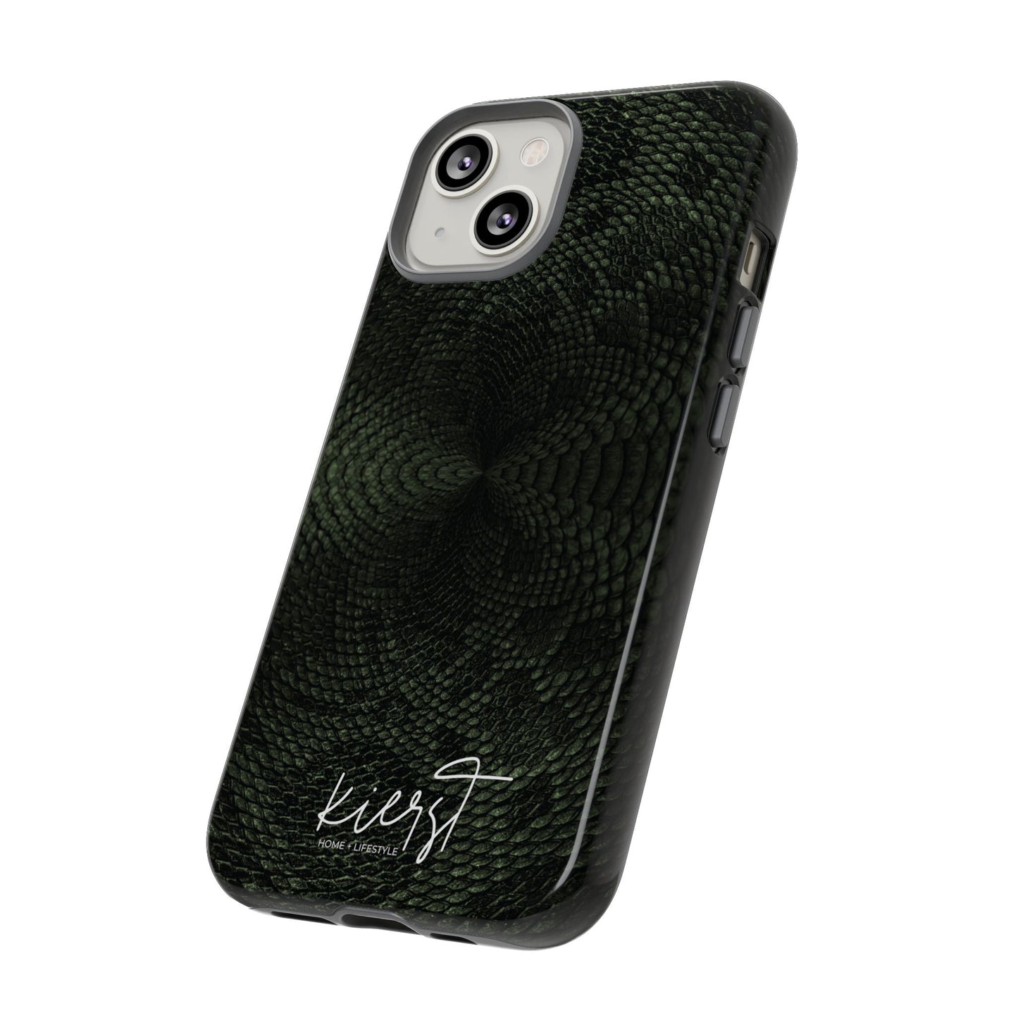 Deep Rich Green Snake Print iPhone Case