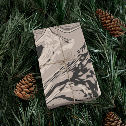 Cream, Grey, and Taupe Marble Gift Wrapping Paper