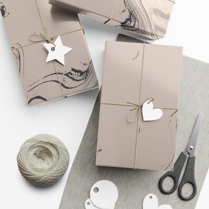 Cream, Grey, and Taupe Marble Gift Wrapping Paper