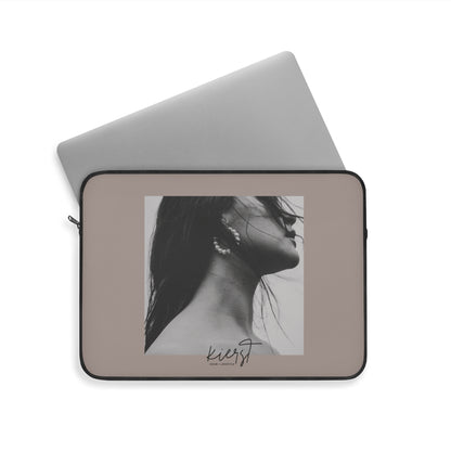 Black & White Fashion Portrait Laptop Sleeve | Editorial-Inspired Office Style
