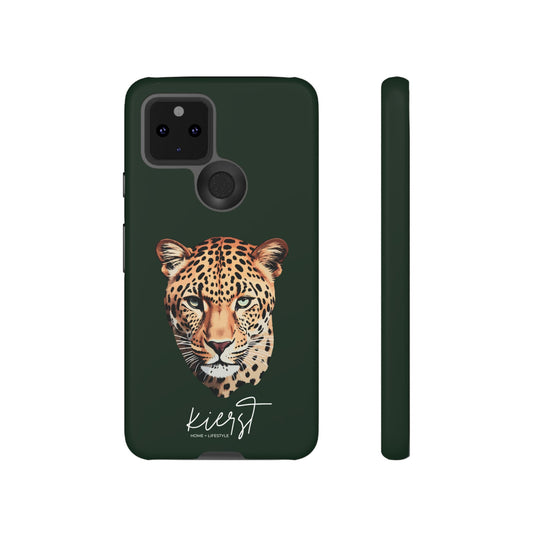 Leopard Head on Signature Midnight Pine Google Pixel Phone Case