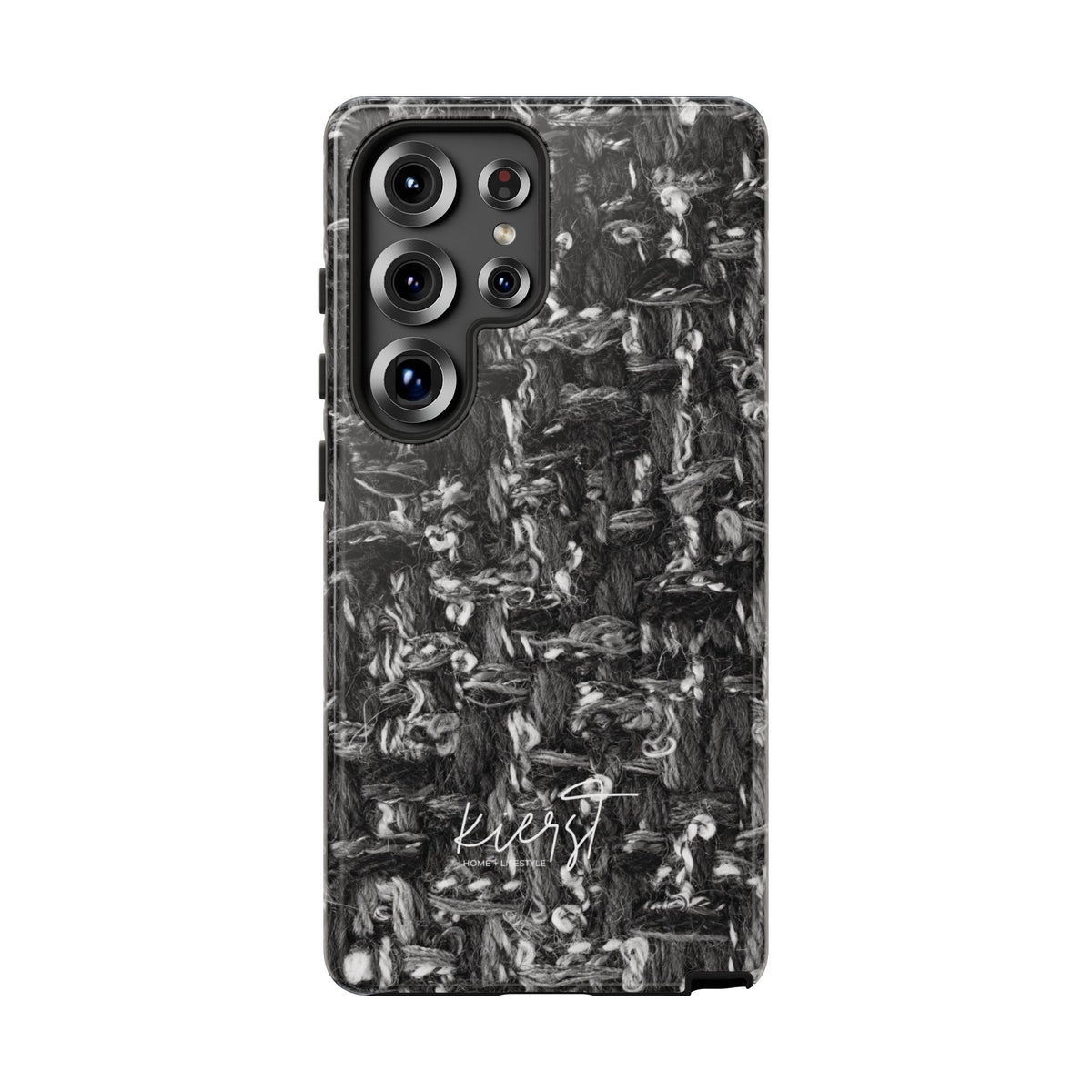 Grey Tweed Print Samsung Galaxy Phone Case