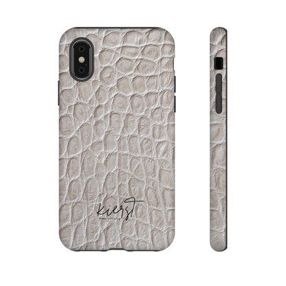 Cream Reptile Print iPhone Case