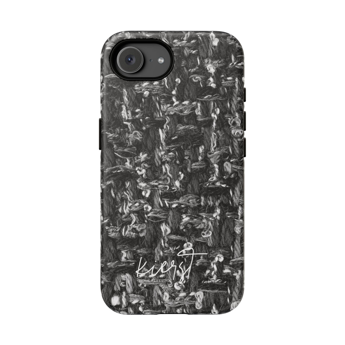 Grey Tweed Print iPhone Case