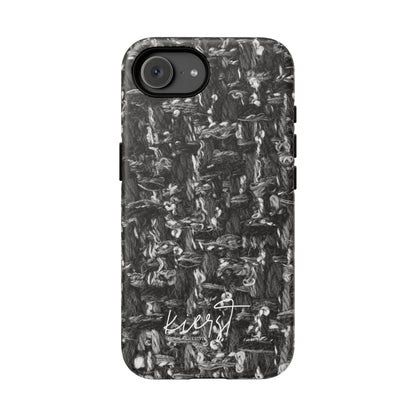 Grey Tweed Print iPhone Case