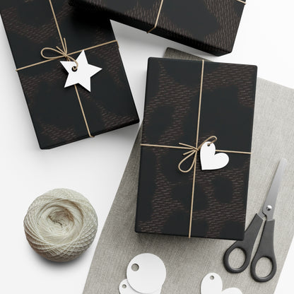 Black Leopard Gift Wrapping Paper