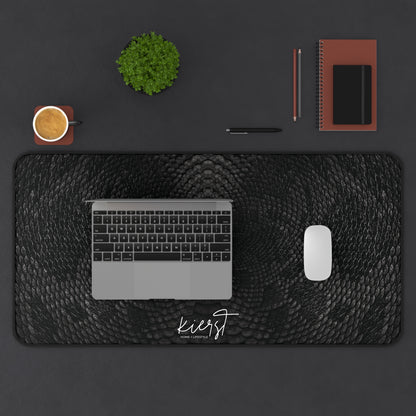 Black + Grey Snake Print Desk Mat