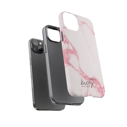 Pink & White Marble iPhone Case | Classic Elegance, Feminine Twist