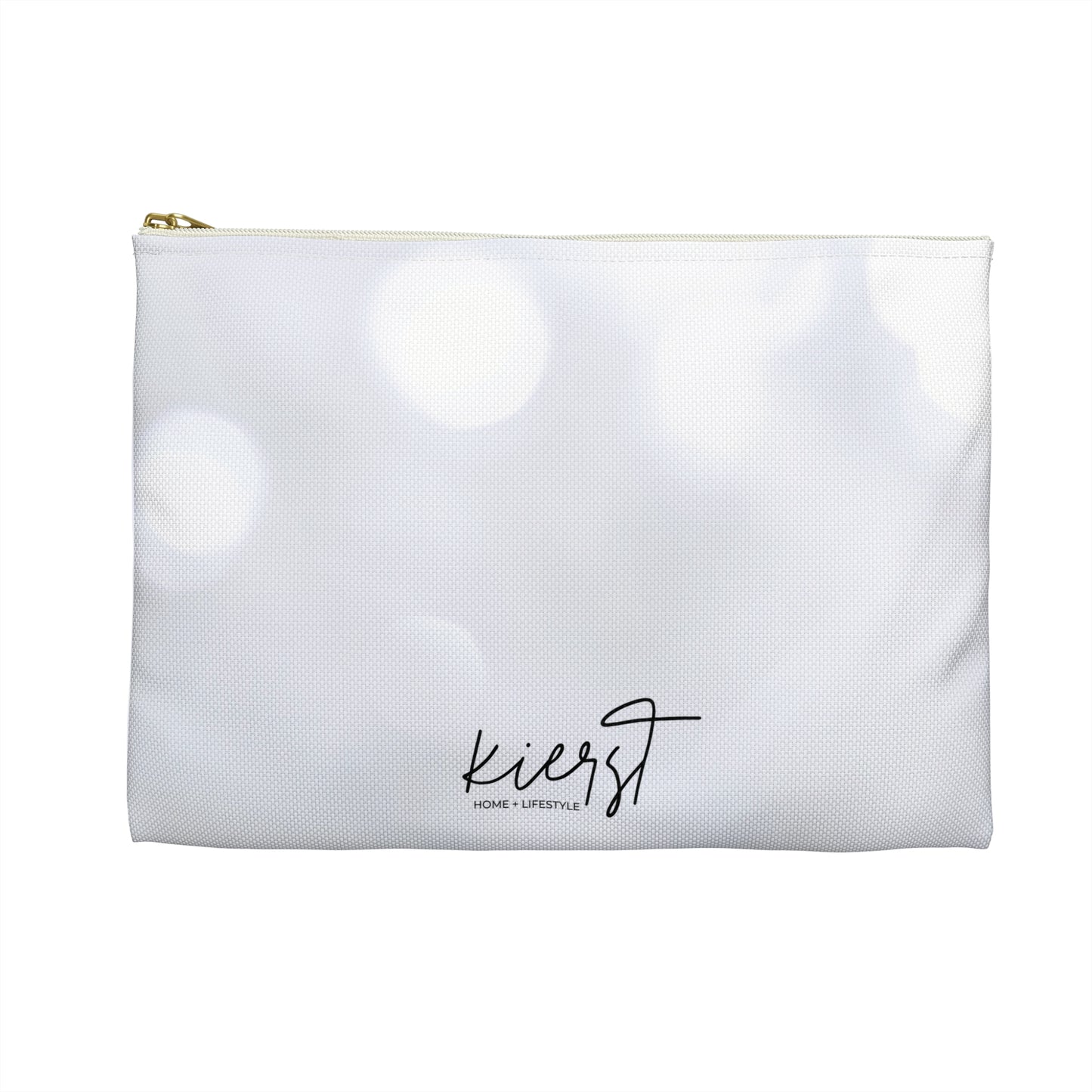 White Sparkle Print Accessory Pouch