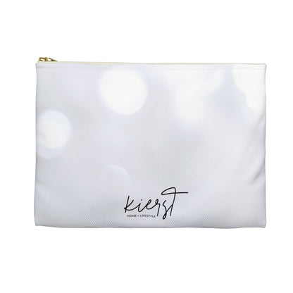 White Sparkle Print Accessory Pouch