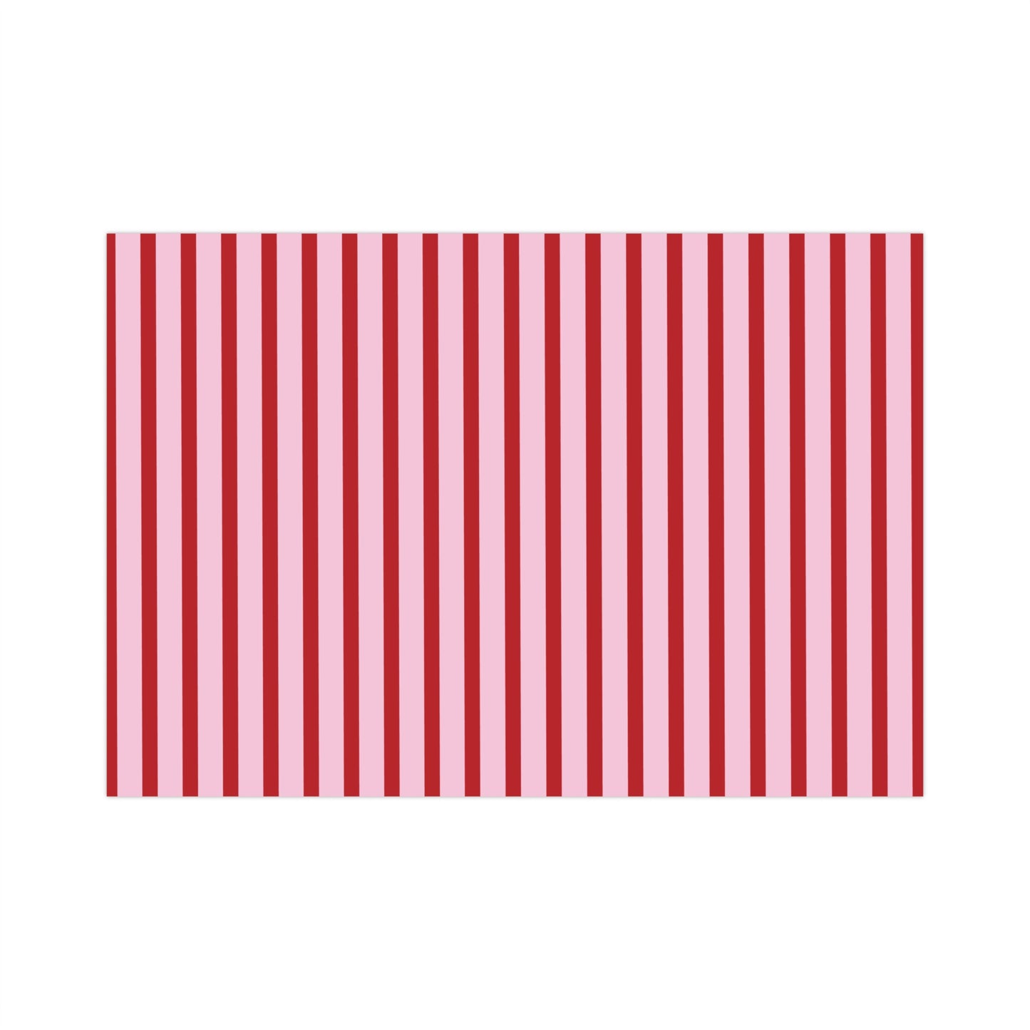 Pink and Red Offset Vertical Striped Wrapping paper