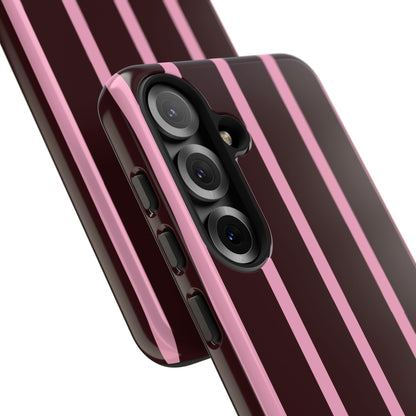 Signature Velvet Noir + Pink Stripes Samsung Galaxy Phone Case