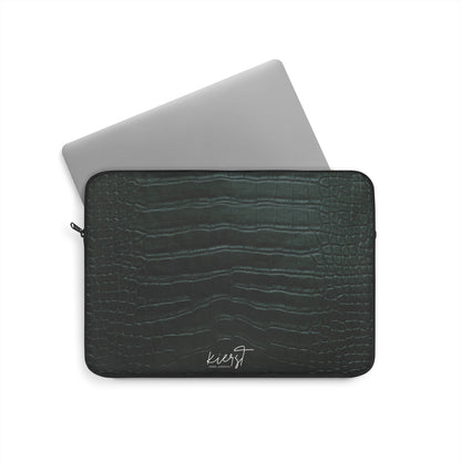 Emerald Crocodile Laptop Sleeve | Quiet Luxury for Your Tech