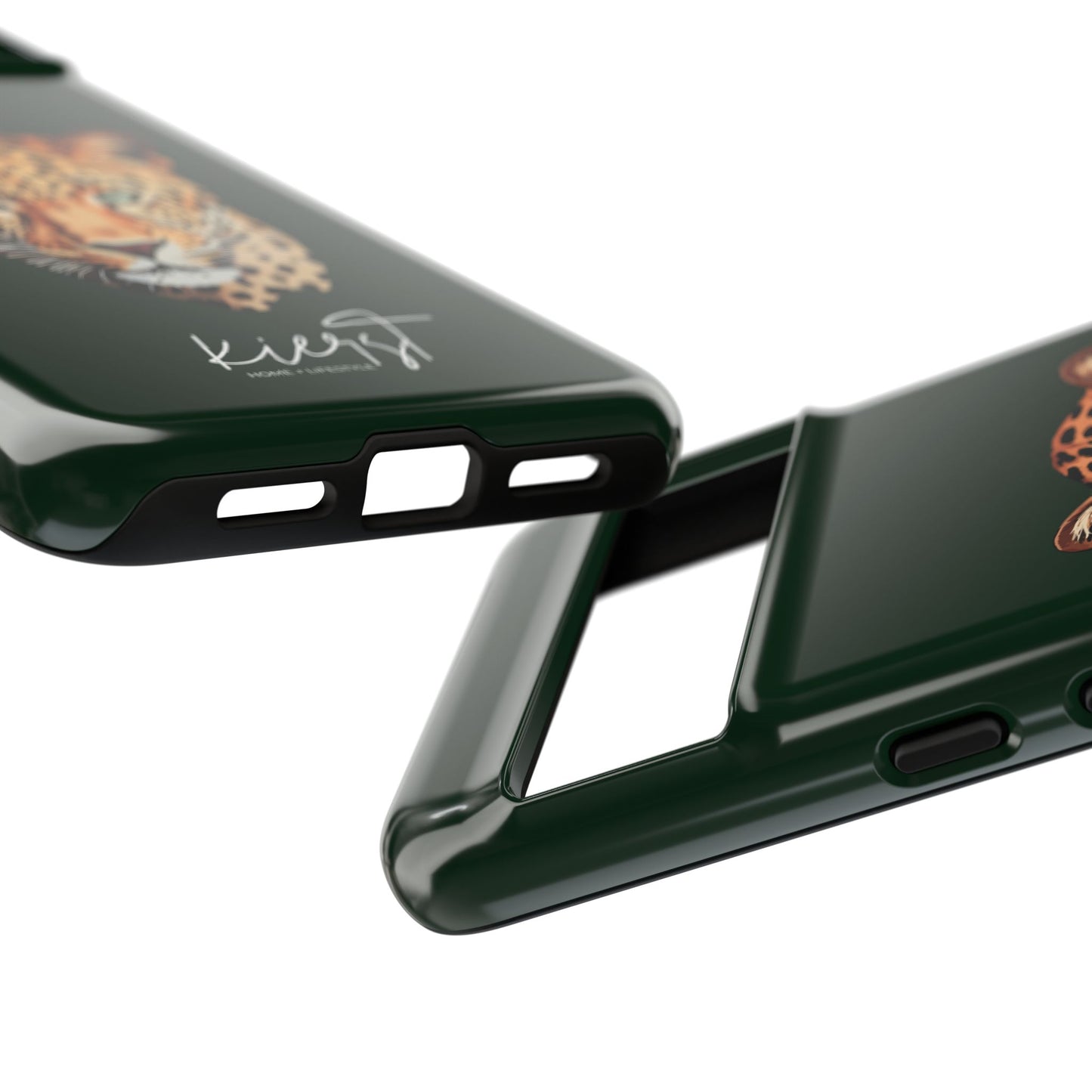 Leopard Head on Signature Midnight Pine Google Pixel Phone Case