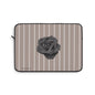 Black Rose with Cream Stripes Laptop Sleeve