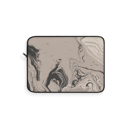 Cream, Grey, and Taupe Marble Laptop Sleeve | Everyday Edge