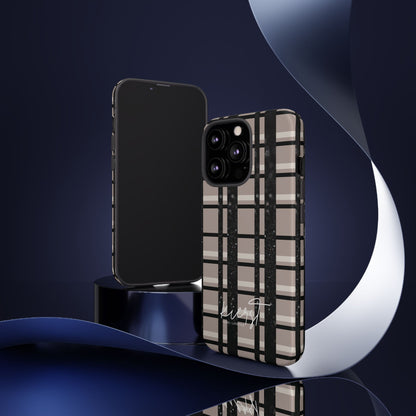 Elevated Neutrals Plaid iPhone Case | Classic Pattern, Modern Contrast