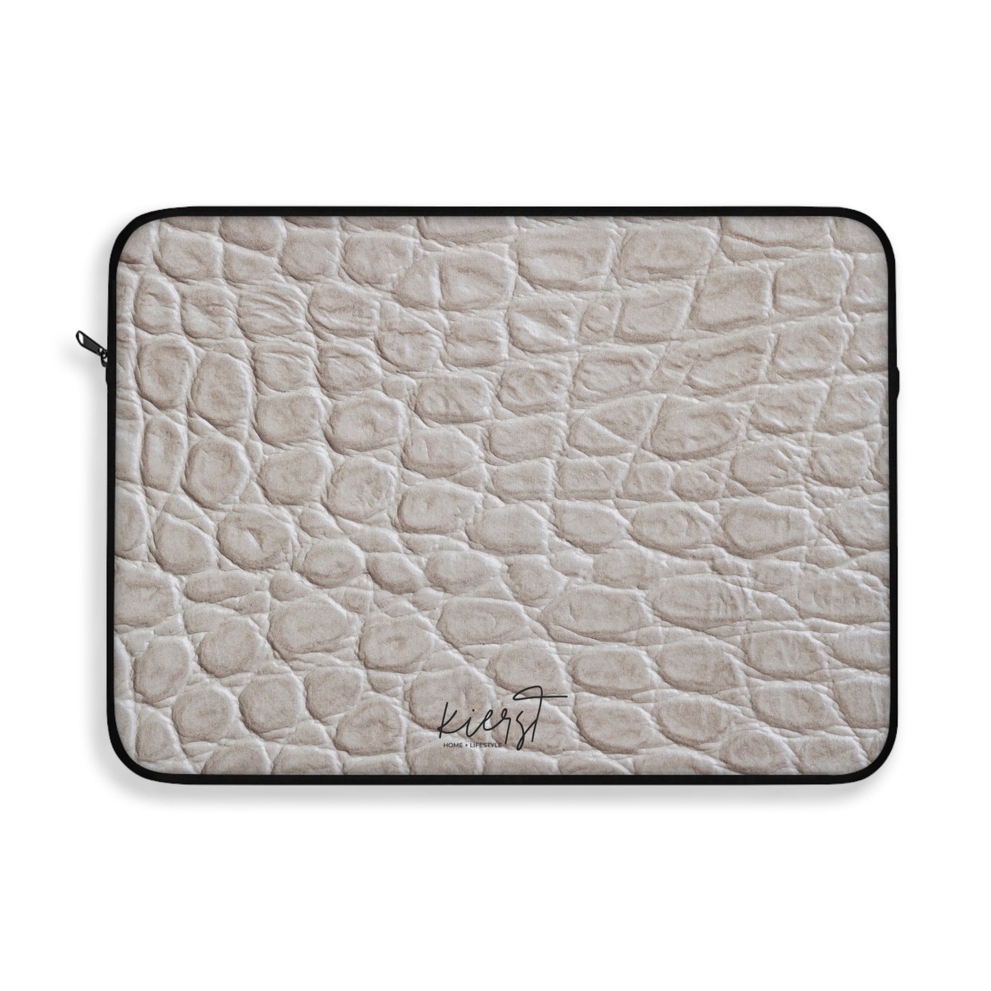 Cream Reptile Print Laptop Sleeve | Elevated Printed Texture for Everyday Tech