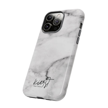 Lived-In White and Grey Marble iPhone Case